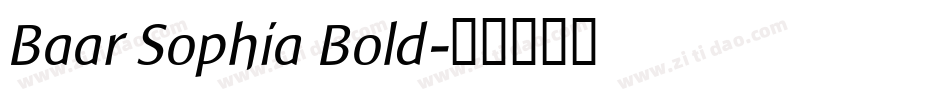 Baar Sophia Bold字体转换